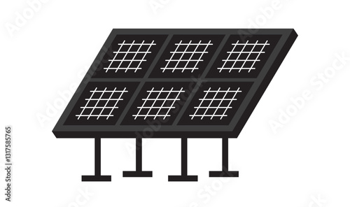 Black solar panel texture vector illustration set. Abstract system from poly crystalline square cells, industrial battery collector for alternative sun energy background. Renewable resources.