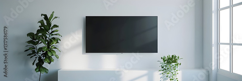 Sleek and Modern Television Wall Mount Set Up in a Minimalistic Environment