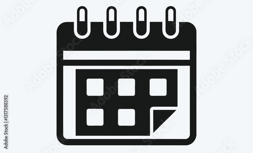 Calendar icon, Calendar or appointment schedule flat icon icon for apps and websites  