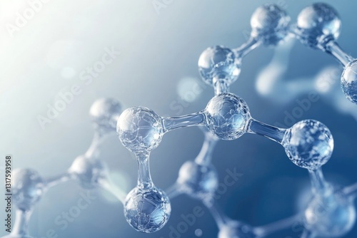 Collagen or retinol or ceramide molecule cosmetic moisturizing ingredient. Molecular structure swatch