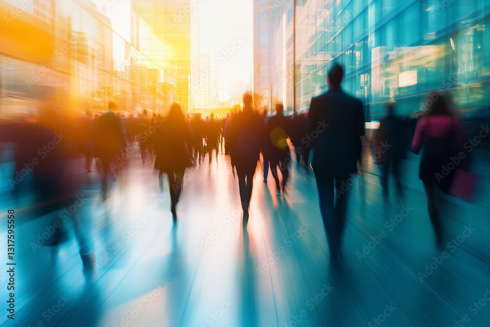 abstract motion blur image of business people crowd walking at corporate office in city downtown, blurred background, business center concept, Cinematic color tone abstract motion blur image of business people crowd walking at corporate office in city downtown, blurred background, business center concept, Cinematic color tone