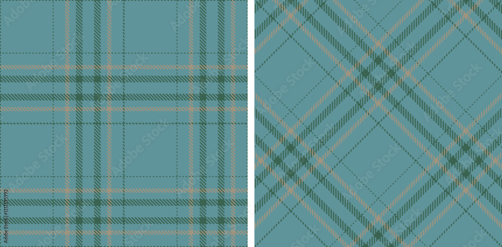 Dusty Bluish Grey Seamless Tartan with Pale Dark Green Blue accents Fabric Design Dusty Bluish Grey Seamless Tartan with Pale Dark Green Blue accents Fabric Design