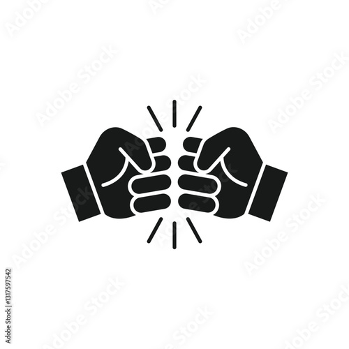Fist bump icon vector. EPS 10 editable vector
