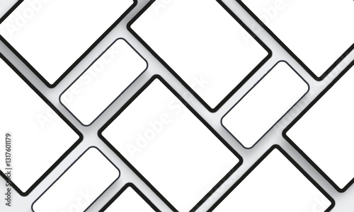 Smartphones And Tablets, Blank Screens For Your Mobile Designs. Vector Illustration