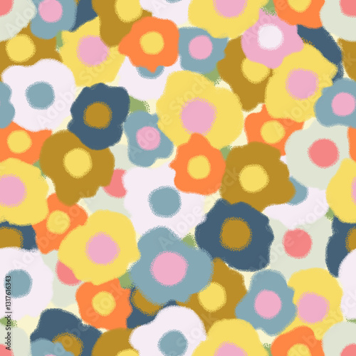 Abstract flower blooming design. Pattern with floral seamless. 