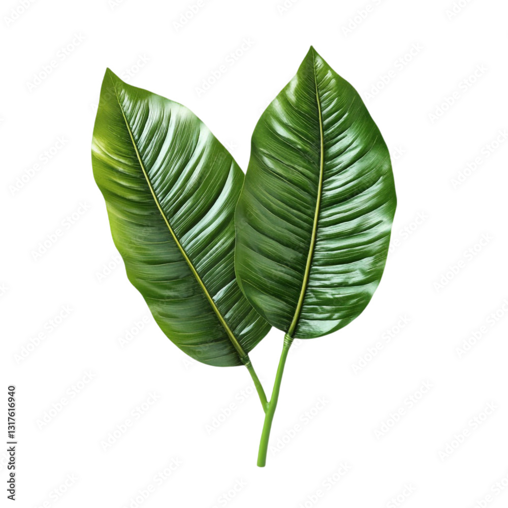 Obraz premium Lush Green Leaves Vibrant Nature Tropical Foliage,