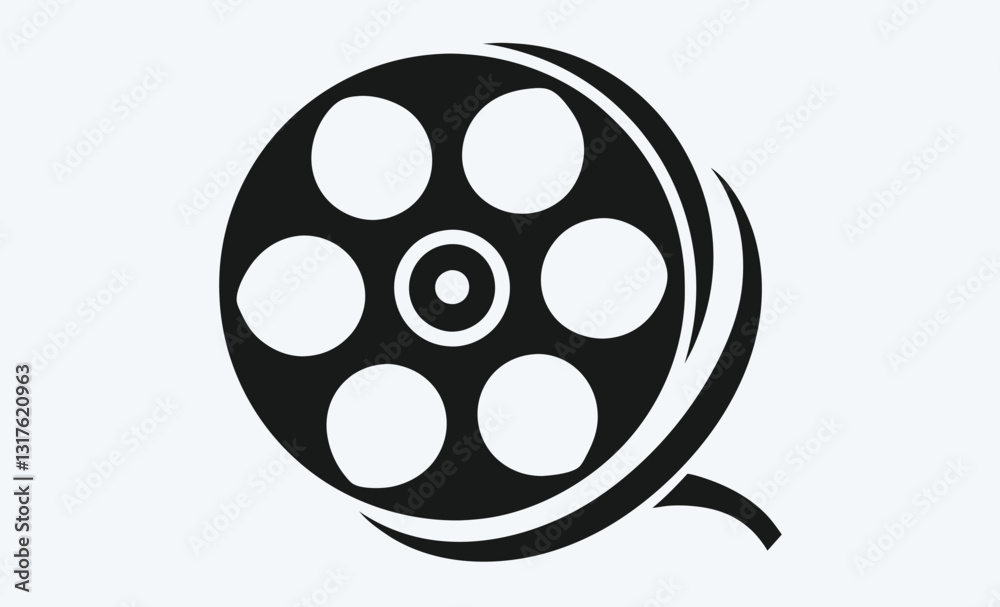 Film Reel Icon, Cinema Movie Reel Icon, vector illustration Film Reel Icon, Cinema Movie Reel Icon, vector illustration