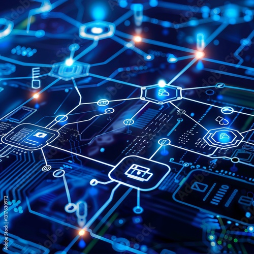 IT Connected Devices and Industrial Equipment Representing IoT/OT Security and ICS Protection