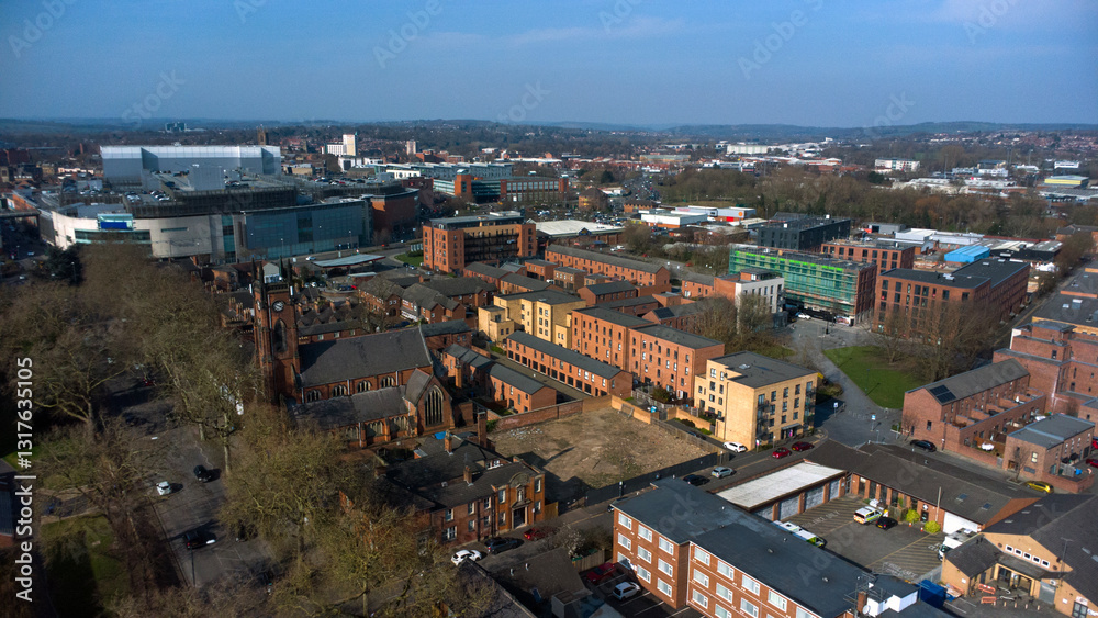 Fototapeta premium A view from above of Derby