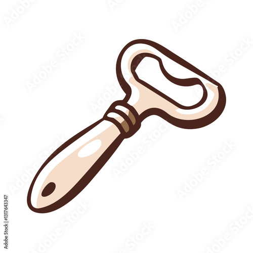 Bottle opener icon with sleek design, kitchen tool concept