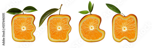 Citrus Font E, F, G, H – Orange Slice Letters for Creative Projects