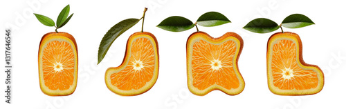 Citrus Font I, J, K, L – Orange Slice Letters for Creative Projects