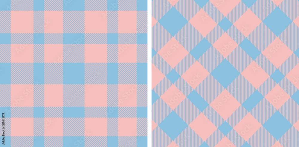 Pastel Seamless Tartan in Metallic Light Grey Blue tones Fabric Design Pastel Seamless Tartan in Metallic Light Grey Blue tones Fabric Design