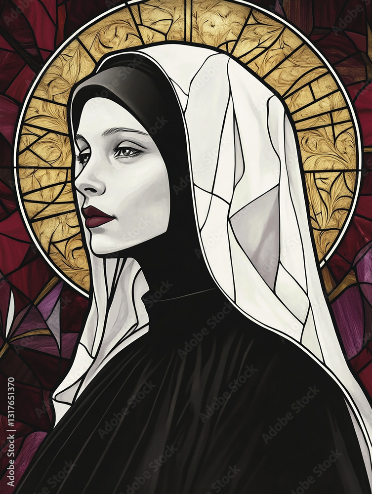 version moderne de la Sainte vierge - IA Generated