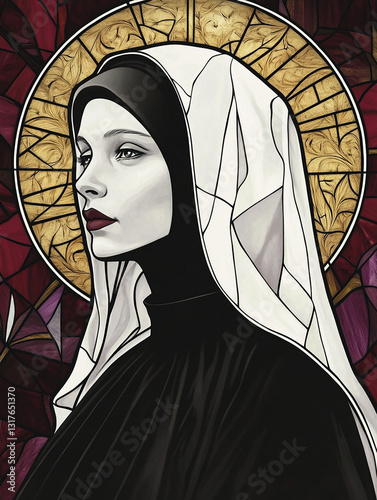 Obraz na płótnie version moderne de la Sainte vierge - IA Generated w salonie