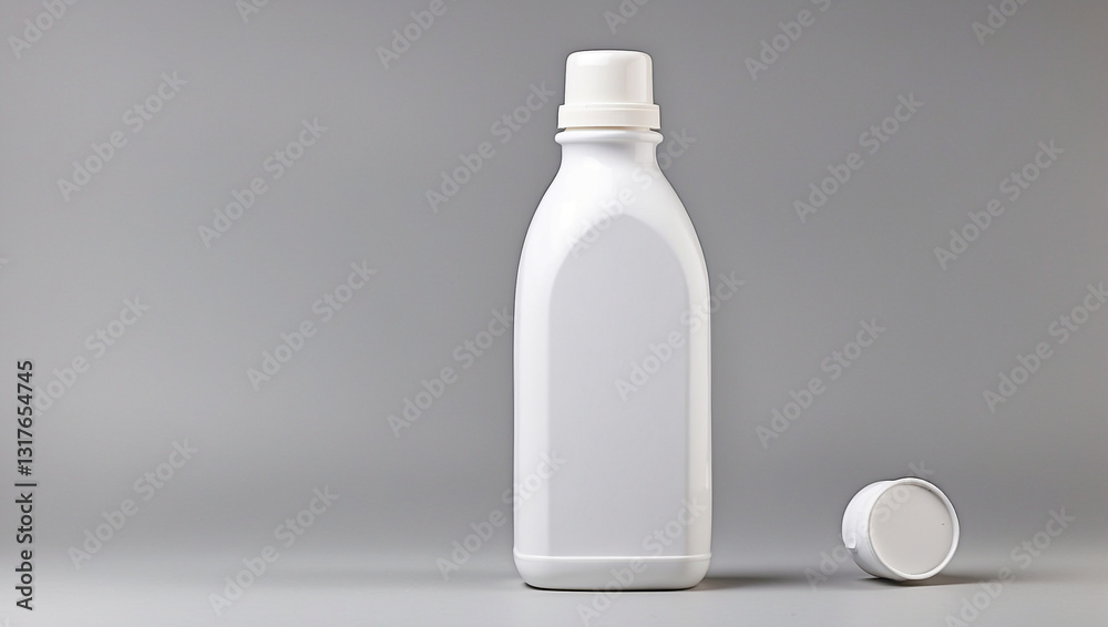 A Functional White Plastic Bottle Ideal for Everyday Use and Storage A Functional White Plastic Bottle Ideal for Everyday Use and Storage