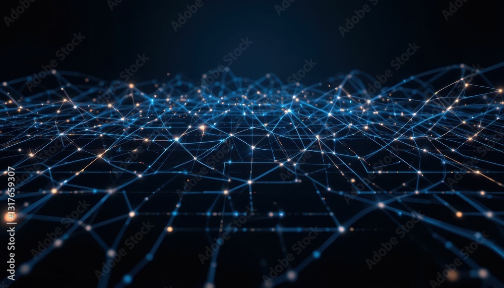 Abstract Network Visualization with Connecting Points and Lines Abstract Network Visualization with Connecting Points and Lines