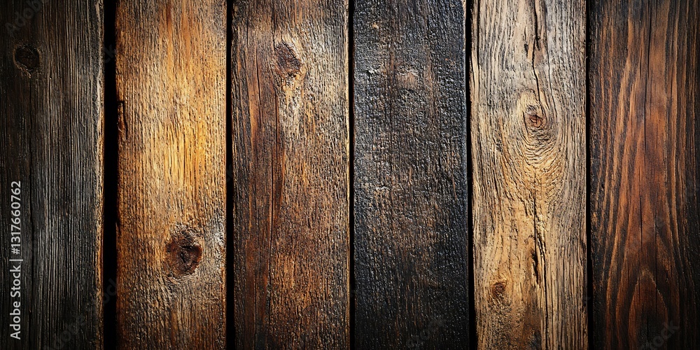 Naklejka premium Rustic dark wood planks background