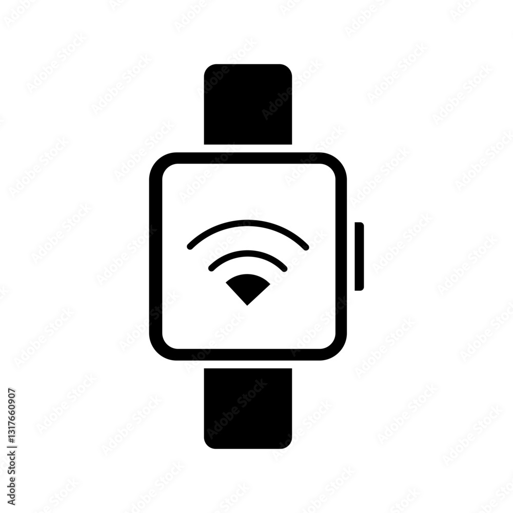 Smart fitness watch vector illustration, pictogram isolated on white background. color editable Smart fitness watch vector illustration, pictogram isolated on white background. color editable
