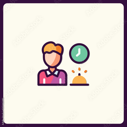 Concierge Services and Time Management Icon for Hospitality Industry