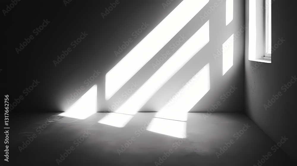 Obraz premium Png shadow from light beam minimalist shadows window. Radiant Shadows. Illustration