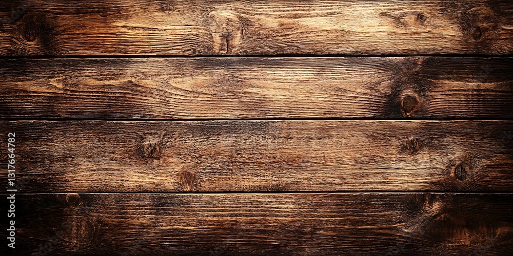 Naklejka premium Dark brown wood plank background