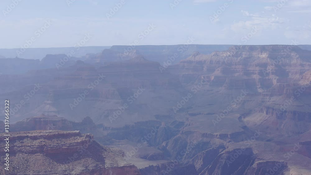 Looking down south view into the vastness of Grand Canyon 4k Looking down south view into the vastness of Grand Canyon 4k