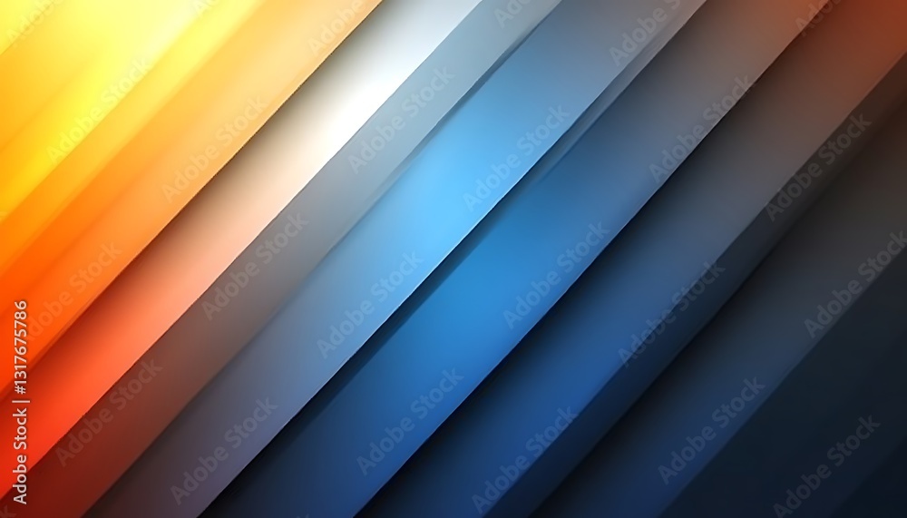 Fototapeta premium Colored diagonal layered blocks creating an abstract design background image