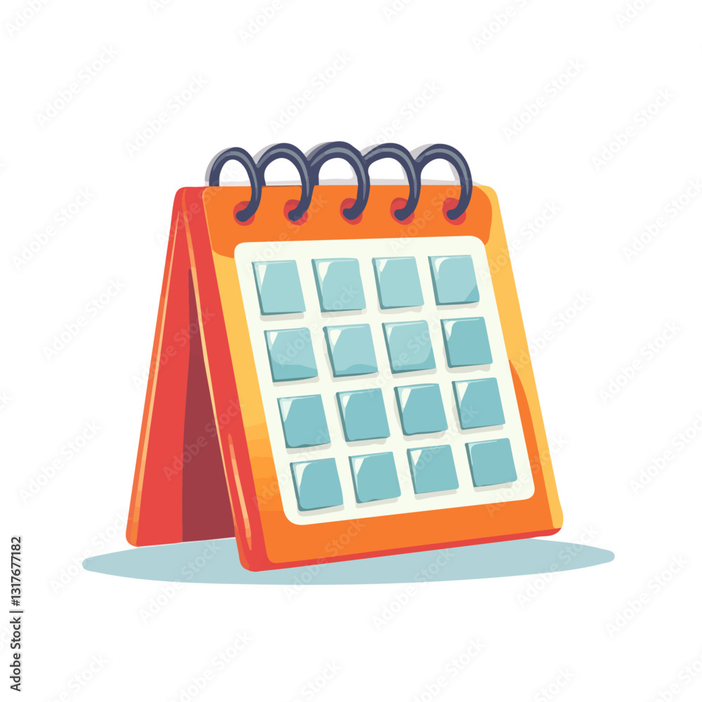 2D flat vector illustration Calendar icon isolated on a white background.
2D flat vector illustration Calendar icon isolated on a white background.