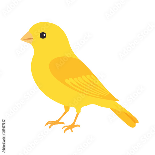 2D flat vector illustration Canary icon isolated on a white background.

