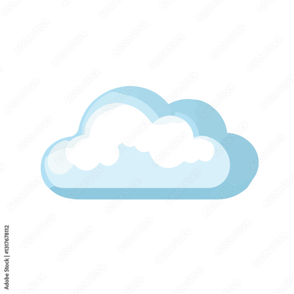 2D flat vector illustration Cloud icon isolated on a white background.
2D flat vector illustration Cloud icon isolated on a white background.