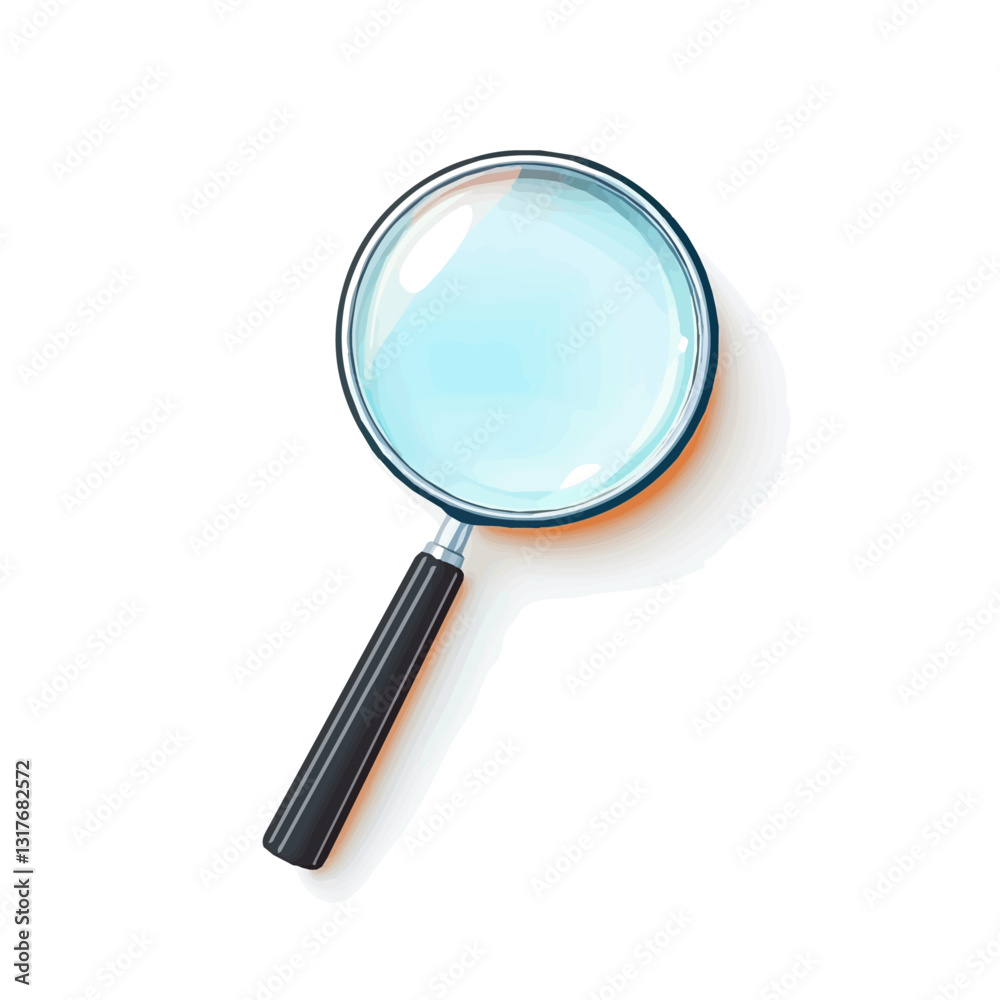 2D flat vector illustration Magnifying Glass icon isolated on a white background.
2D flat vector illustration Magnifying Glass icon isolated on a white background.