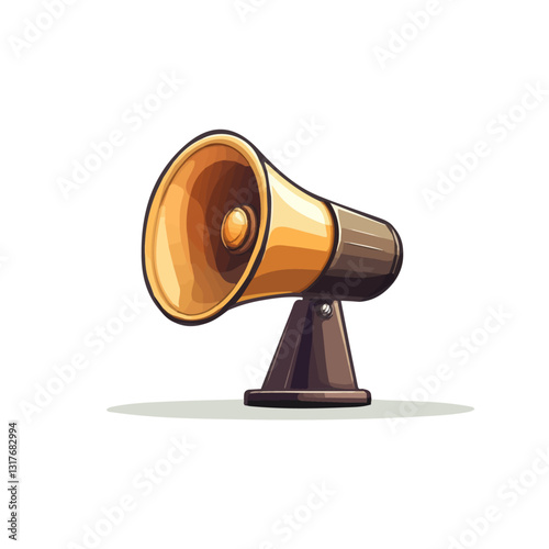 2D flat vector illustration Megaphone icon isolated on a white background.

