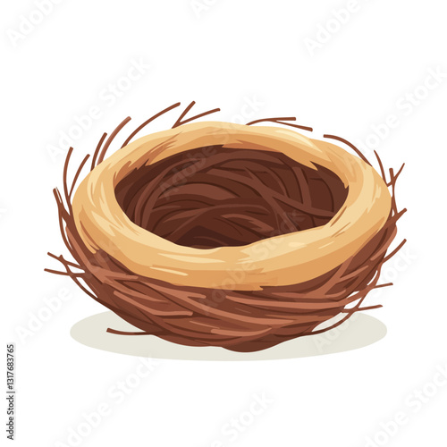 2D flat vector illustration Nest icon isolated on a white background.

