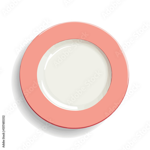 2D flat vector illustration Plate icon isolated on a white background.

