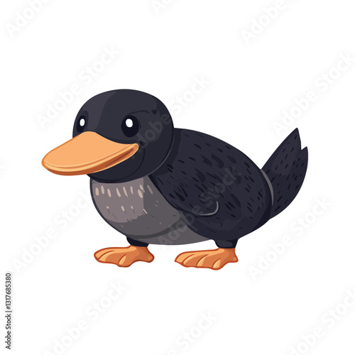 2D flat vector illustration Platypus icon isolated on a white background.

