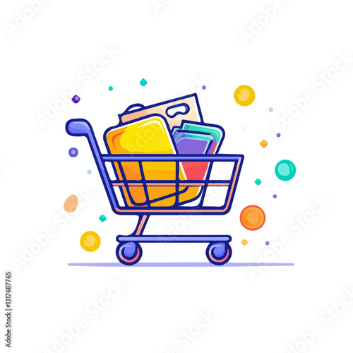 2D flat vector illustration Shrimp icon isolated on a white backgrou2D flat vector illustration Shopping Cart icon isolated on a white background.

nd.

