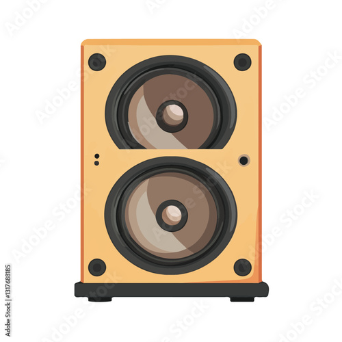2D flat vector illustration Speaker icon isolated on a white background.

