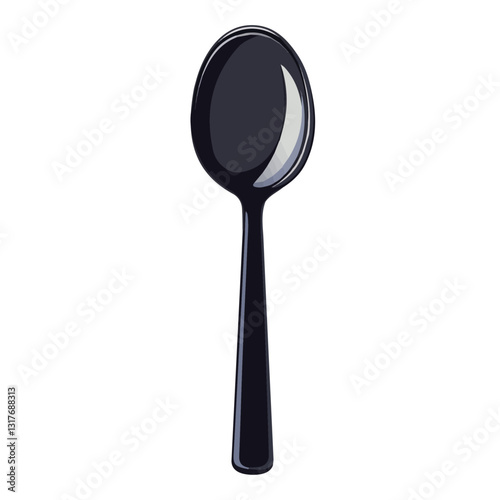 2D flat vector illustration Spoon icon isolated on a white background.


