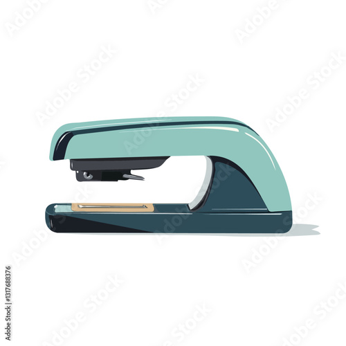2D flat vector illustration Stapler icon isolated on a white background.

