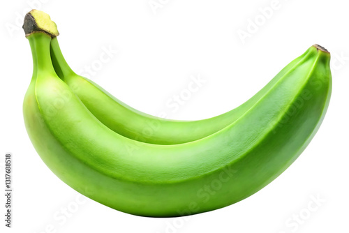 green banana image isolated on transparent background