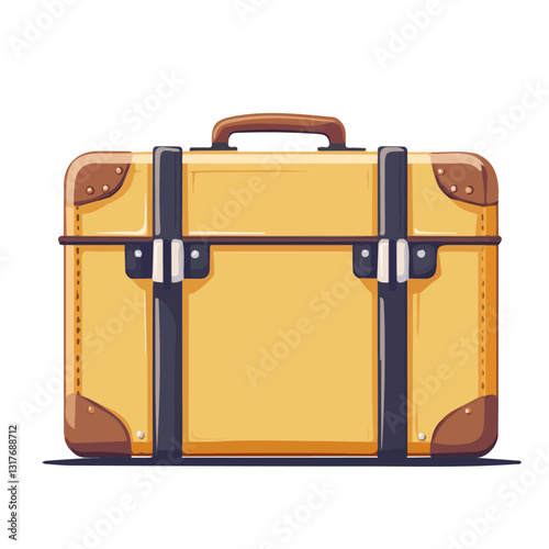 2D flat vector illustration Suitcase icon isolated on a white background.

