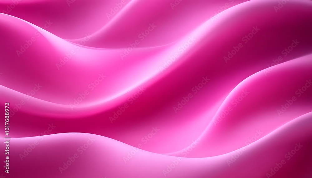 Fototapeta premium Pink waves create a smooth and abstract surface of flowing curves