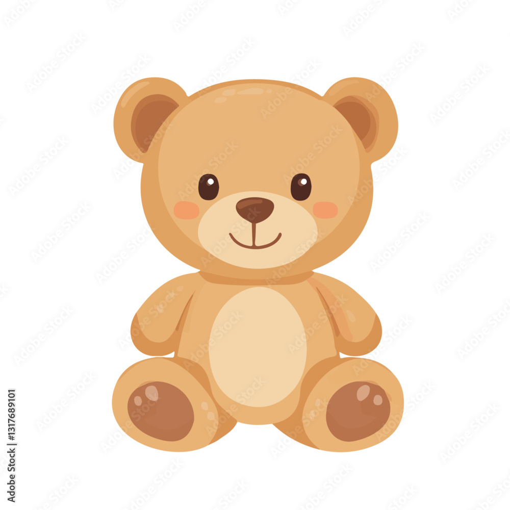 2D flat vector illustration Teddy Bear icon isolated on a white background.
2D flat vector illustration Teddy Bear icon isolated on a white background.