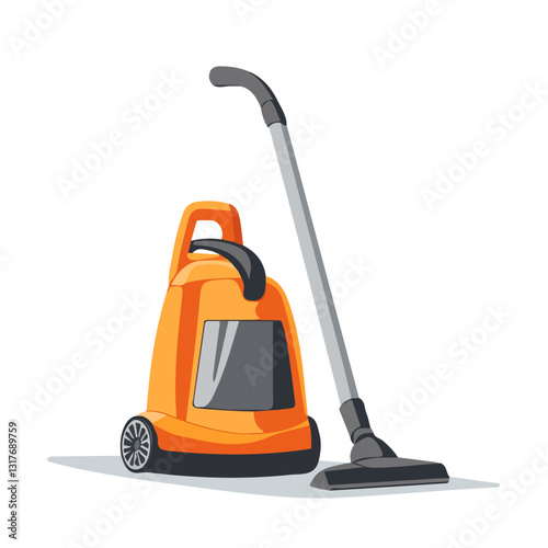 2D flat vector illustration Vacuum Cleaner icon isolated on a white background.

