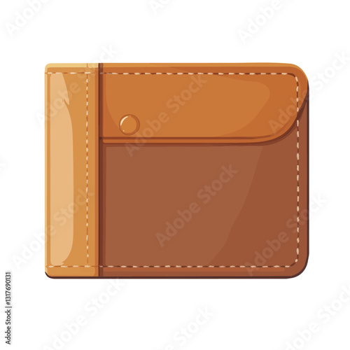 2D flat vector illustration Wallet icon isolated on a white background.

