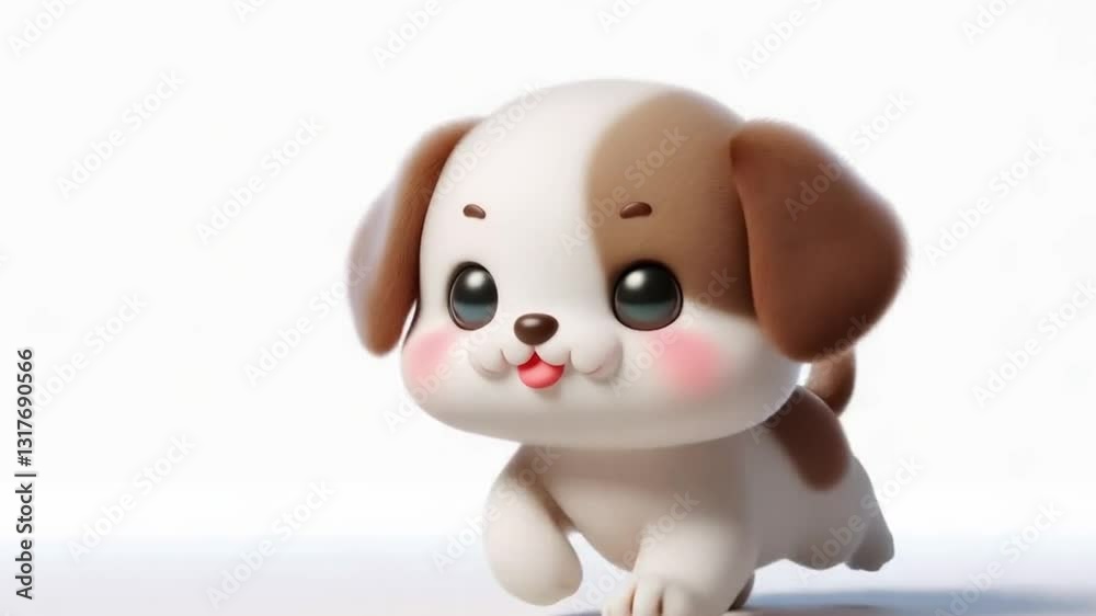 3D funny baby puppy cartoon animation