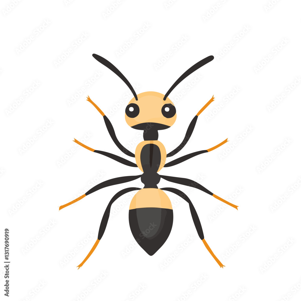 2D flat vector illustration Ant icon isolated on a white background.
2D flat vector illustration Ant icon isolated on a white background.