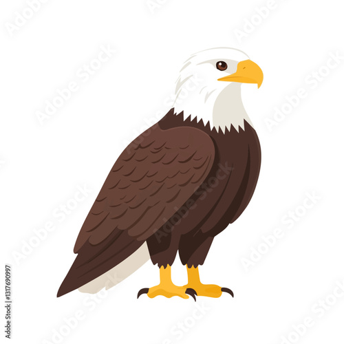 2D flat vector illustration Eagle icon isolated on a white background.

