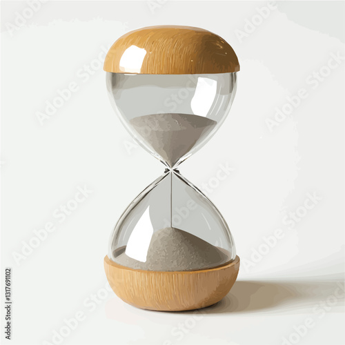 2D flat vector illustration Hourglass icon isolated on a white background.

